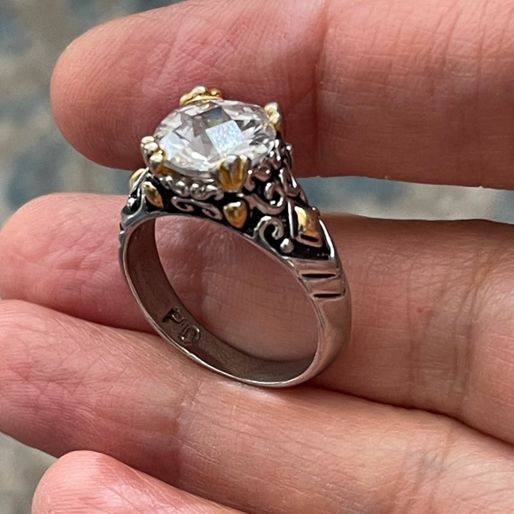 Premier Designs 4Ct CZ gold silver tone ring - Picture 7 of 12